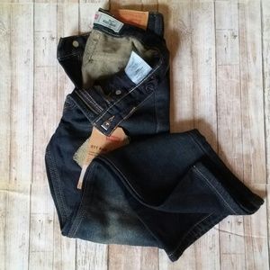 511 knit indigo straight leg jean